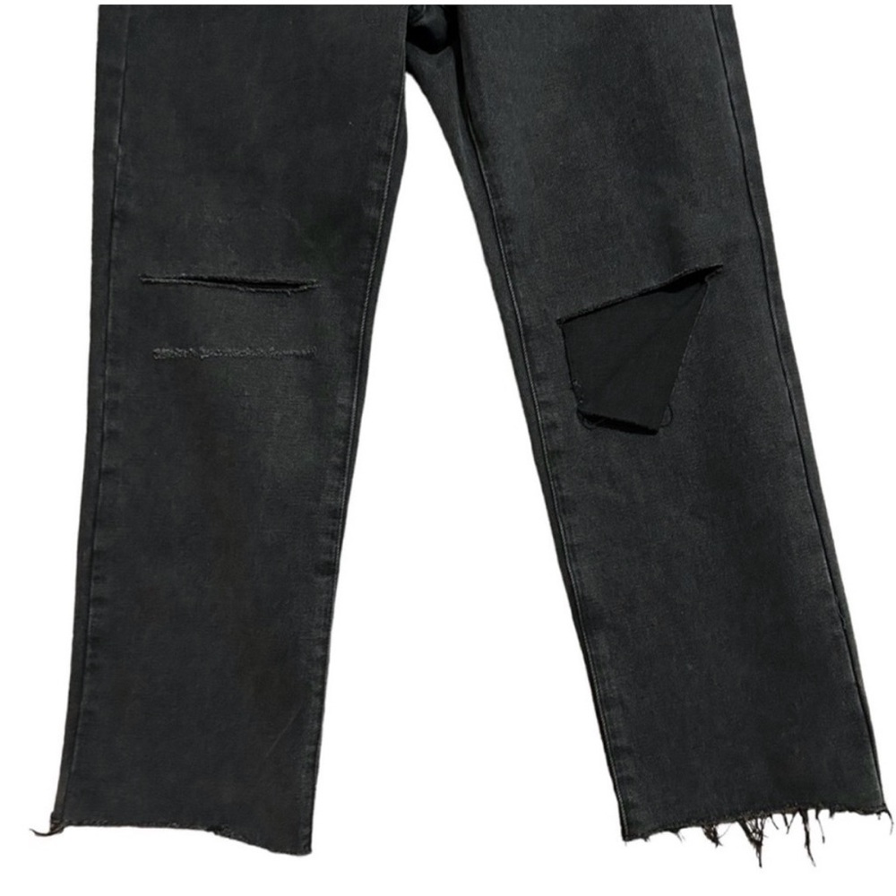 GIANNI BINI Stella black distressed straight leg jeans - Picture 5 of 8